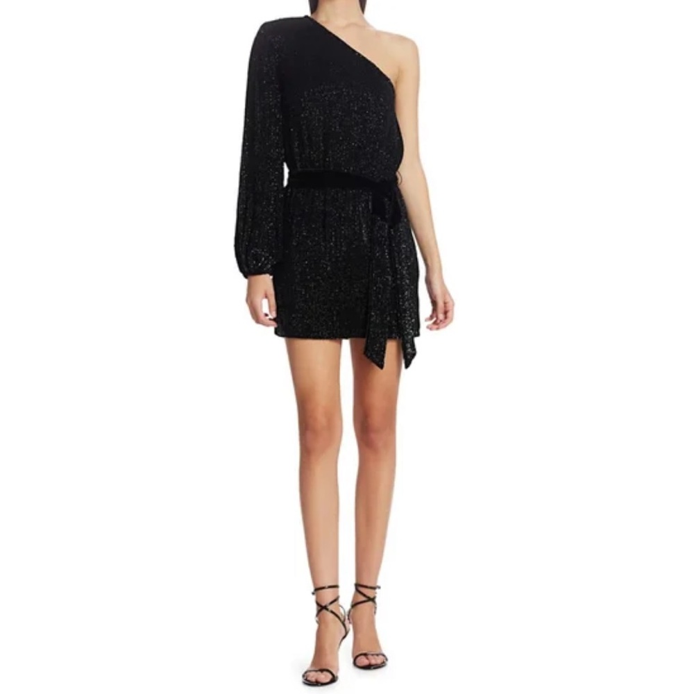 NWT Retrofete Bridget Sequin Mini Dress Black XS